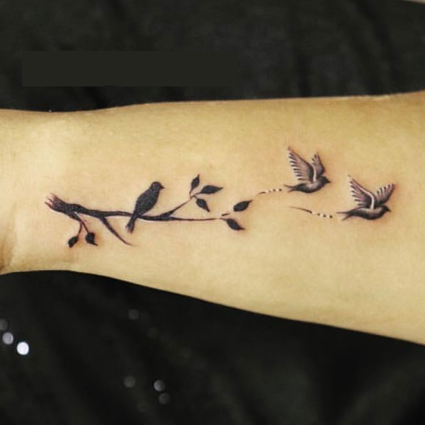 unique small birds tattoo for wrist