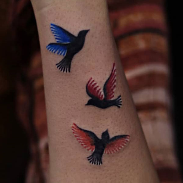 Random Small Birds Tattoo 