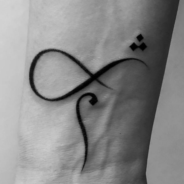  Infinity arabic style tattoo
