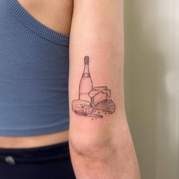  lovely little picnic arrangement food tattoo