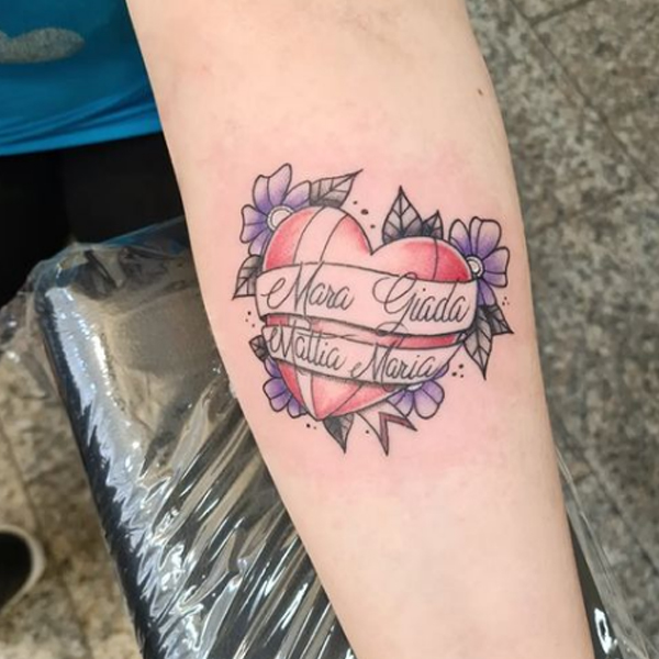 Amazing mother heart tattoo